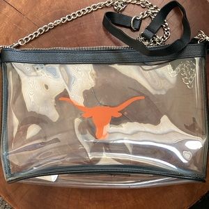 Texas Longhorn Hook ‘Em Clear Convertible Bag with chain